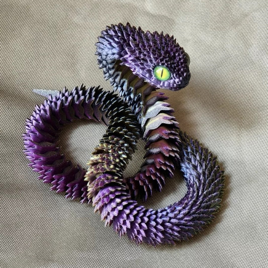 SLP™  3D Printed Articulating Snake Iridescent Purple